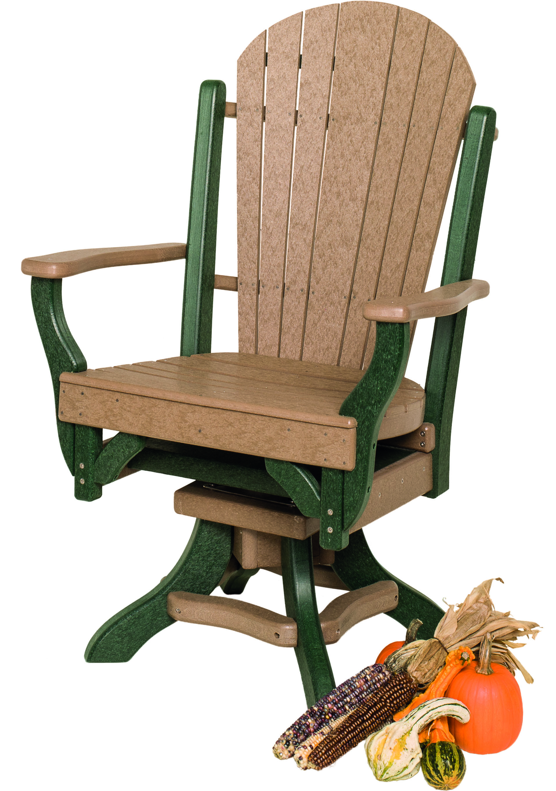 Fanback Recycled Poly Swivel Arm Chair